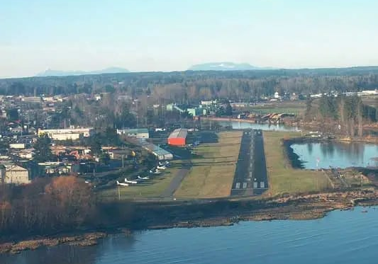 Courteny River, BC from above